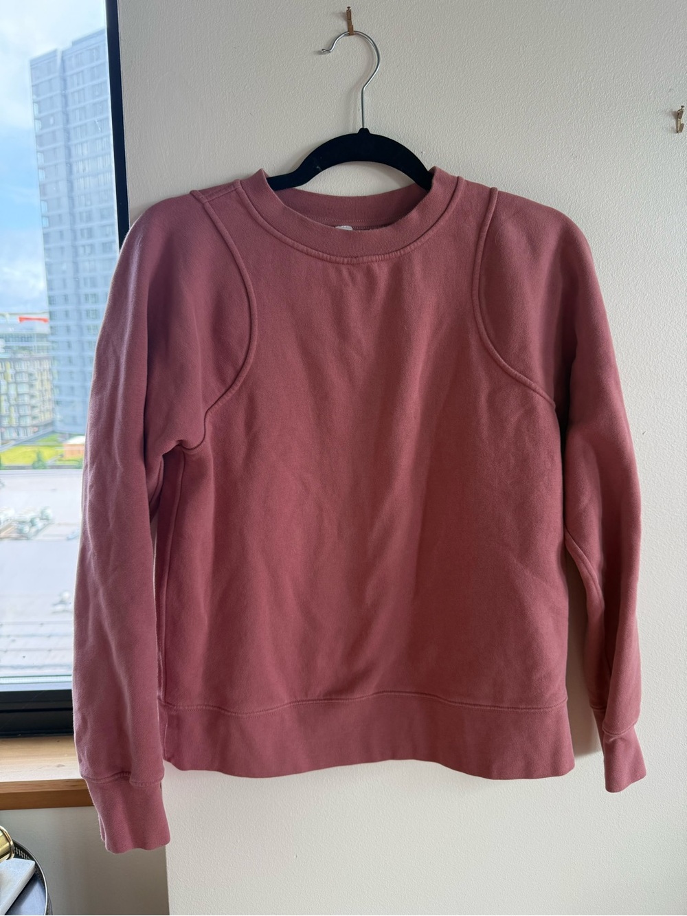 SOLD Lululemon Loungeful Rose Pink Crewneck Sweatshirt - Picture 2 of 3